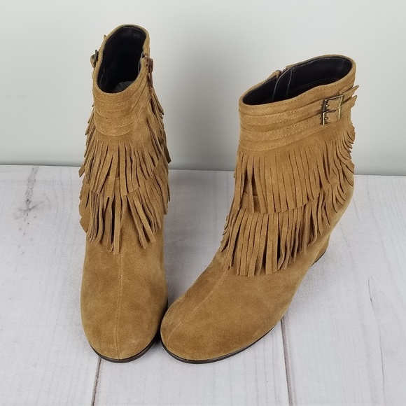 AEROSOLES Shoes - AEROSOLES | Fringe Plumming Bird Wedge Booties